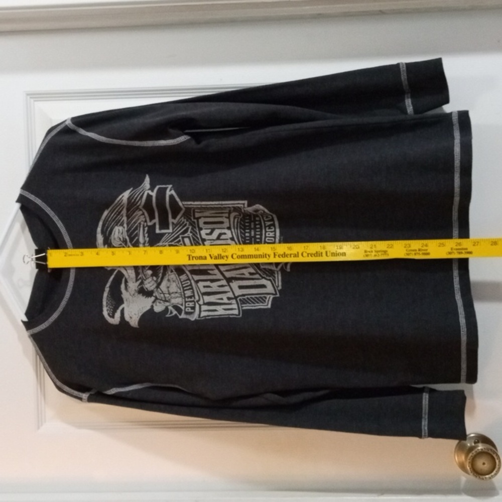 Harley-Davidson Gray Long Sleeve Eagle Tee Men’s Large - Picture 6 of 6